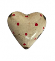 LARGE WHITE HEART W/ DOTS *NEW* AVAIL DEC 2026